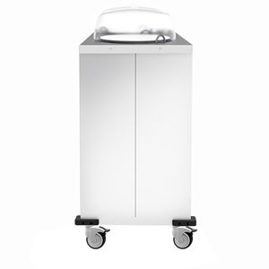 Dispensador de Platos con Calefacción - Apilamiento Simple - Móvil (con ruedas) - 1kW - 50 platos - para platos de 240-290 mm - Product Image 6