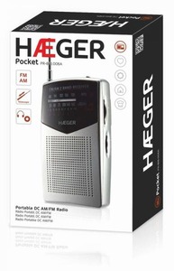 Radio portable AM/FM Haeger avec antenne télescopique de 29 cm (PR-BIB.006A) - Product Image 2