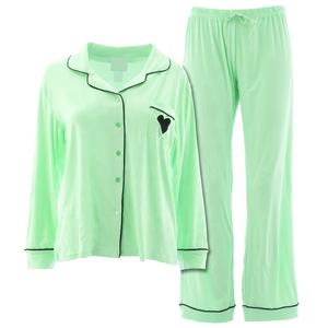 Ensemble de pyjama en satin de soie douce avec motif floral sur le devant Conçu pour les nuits confortables Assurer le confort Couleur personnalisable - Product Image 1