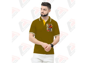 Signature Men's Striped for Polo T-Shirt Transpirable Elegante Ecológico Denim Batik Telas de pana para el verano Chic Apliques - Product Image 5