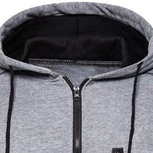 Pull à fermeture éclair pour hommes, couleur unie, design avec logo personnalisé, automne, nouveaux sweats à capuche amples pour hommes pulls décontractés à la mode pour hommes - Product Image 4