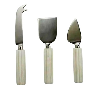 2024 outils à fromage de conception simple poignée créative ensemble de table en résine avec ustensiles en acier inoxydable et plaqué argent - Product Image 1