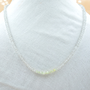 Venta al por mayor collar de plata esterlina 925 con cristal natural chapado en oro preciosa piedra preciosa blanca cuentas de moda cadena joyería - Product Image 1