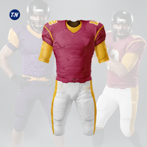 ชุดยูนิฟอร์มอเมริกันฟุตบอล พิมพ์ลาย 3 มิติ แบบกำหนดเอง ผ้าโพลีเอสเตอร์ 100% ระบายอากาศ แห้งเร็ว ไซส์ใหญ่ ใส่ได้ทุกฤดู โลโก้ด้านหน้า/ด้านหลัง รับผลิตแบบ OEM - Product Image 3