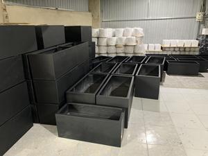 FIBERGLASS FIBERSTONE LIGHTWEIGHT PLANTER FLOWER POT POLYSTONE <b>TROUGH</b> DURABLE MATERIAL GARDEN POT COMMERCIAL PROJECT - Product Image 4