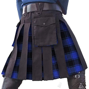 Uniforme de 16 oz en acrylique avec poches cargo, taille personnalisée, kilt utilitaire en tartan, kilt hybride, plusieurs tartans disponibles - Product Image 5