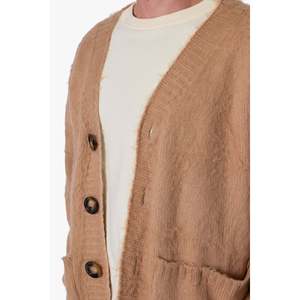 ELONGATED FUZZY <b>CARDIGAN</b> <b>SWEATER</b> - Product Image 2