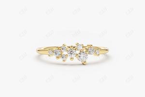 Bague de mariage en diamant de laboratoire en or massif, vente en gros, anneau de mariage personnalisé, bague en diamant d'excellente qualité, fabricant - Product Image 2