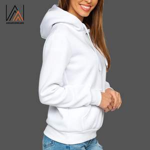Pull en coton pour femmes sweat à capuche blanc broderie unie personnalisée marque privée haut surdimensionné meilleur sweat-shirt lourd et sweats à capuche - Product Image 5