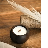 Récipient de pot de bougie en bois Unique de qualité supérieure pour la maison hôtel Restaurant éclairage pot de bougie parfumée pour la décoration de Table