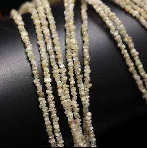 Hebras de cuentas en forma de pepita sin cortar de diamante amarillo Natural, cuentas de diamantes amarillos sueltos de 2,5-3mm para la fabricación de joyas, venta al por mayor, tasa a granel - Product Image 2