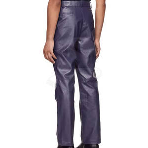 Vêtements décontractés de haute qualité pantalons en cuir pour hommes couleur personnalisée meilleures ventes pantalons en cuir pour hommes - Product Image 6