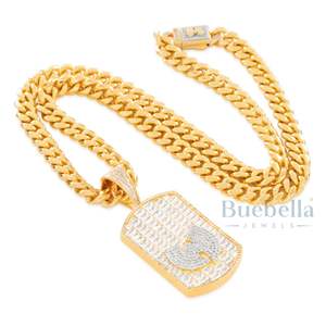 Collar con colgante de perro Wu Tang, cadena de Hip Hop ostentosa de diamante de plata 925 y oro para hombres, joyería de rapero, estilo helado - Product Image 3