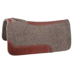 Almohadilla de fieltro de lana Almohadilla de sillín de fieltro de lana occidental de alta calidad para montar a caballo Almohadilla contorneada personalizada a precio asequible - Product Image 1