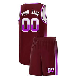 ชุดบาสเก็ตบอลไซส์ใหญ่สำหรับผู้ชาย ดีไซน์ใหม่ ระบายอากาศได้ดี ชุดเสื้อเจอร์ซีย์และกางเกงขาสั้นแบบแห้งเร็วสั่งทำได้ - Product Image 5