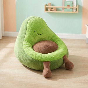 Fauteuil enfant moderne en mousse déchiquetée Avocado, siège pouf en tissu peluche, portable, pour chambre d'enfant, lecture, salon, mobilier de maison, tapis - Product Image 1