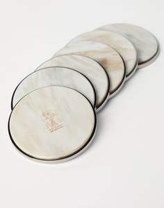 Juego de posavasos de 4 pulgadas ecológico con cuerno Natural Premium moderno, superventas, utensilios de cocina para el hogar, Bar, Hotel, restaurante, decoración - Product Image 1