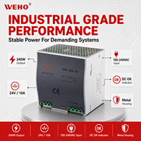 Alimentation électrique à découpage WEHO 480W 24V 20A, mode rail DIN, alimentation industrielle SMPS, 220V AC 24V DC, DR-480-24