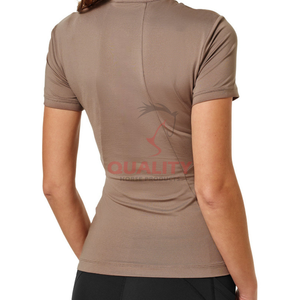 Mujeres ecuestres con estilo, Top atlético, tela elástica, camisa transpirable que absorbe la humedad, diseñada para montar a caballo - Product Image 3
