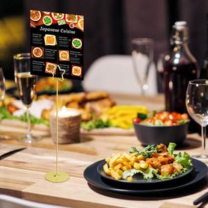 Holiday Metal Wire Clip Stand Christmas Table Decoration for Greeting Tags Photos Event Sign Display-<b>Card</b> Holder - Product Image 4