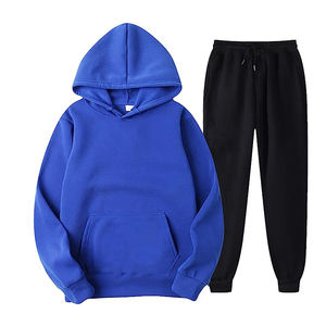 Ensemble de survêtement d'hiver deux pièces évasé pour homme, 100 % coton respirant et écologique, avec sweat à capuche et pantalon de jogging - Product Image 6