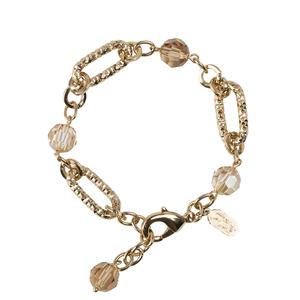 Bracelet chaîne pour femme fabriqué en Italie avec cristaux, plaqué or 18 carats - Product Image 1