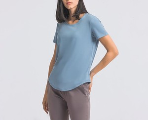 T-shirts pour femmes en gros, 100% coton, logo personnalisé, faible MOQ, production sous marque privée - Product Image 1