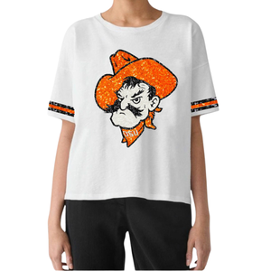 2025 tendance femmes respirant coton jour de jeu T-Shirt broderie personnalisée blanc Design élégant été coupe ample disponible - Product Image 1