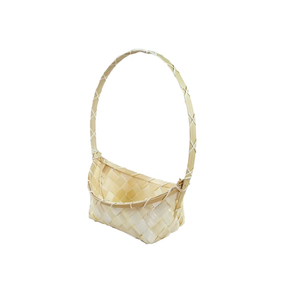 High quality hand-woven bamboo basket, flower decoration basket made in Vietnam
