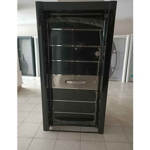 Puertas exteriores de acero de cobre modernas de alta calidad para entrada frontal de Villa y apartamento de lujo con apariencia de piedra - Product Image 1