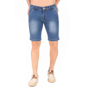 Short en jean délavé de qualité supérieure pour hommes, design personnalisé, respirant, fermeture éclair, décoration décontractée, imprimé, taille, à bas prix - Product Image 5