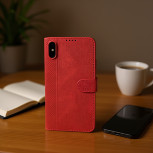 Funda de Teléfono Tipo Cartera de Cuero Sintético DAM para 12 Pro Max con Ranuras para Tarjetas y Solapa con Diamantes - Product Image 2