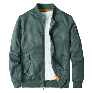 Blousons bombardiers de haute qualité fabriqués en usine veste coupe-vent à fermeture éclair complète doublure en polyester vestes d'extérieur pour hommes - Product Image 4