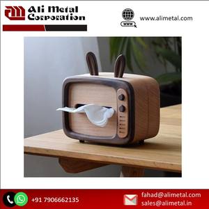 ที่ใส่กระดาษชำระทำจากไม้ดีไซน์ทันสมัยที่ใส่กระดาษเช็ดปากสำหรับโต๊ะในร้านอาหารของโรงแรมในบ้าน - Product Image 4