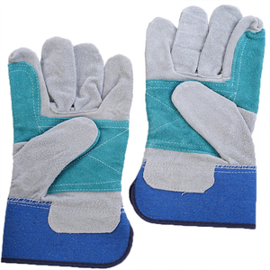 Guantes de seguridad de cuero con doble palma dividida, certificado EN420, duraderos, industriales, de alta resistencia, para trabajo de construcción, nitrilo ignífugo - Product Image 6
