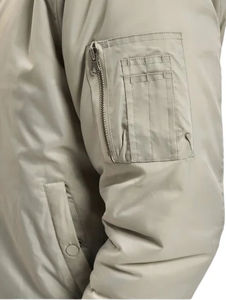 แจ็กเก็ตบอมเบอร์สำหรับผู้ชายเสื้อกันลมบุนวมกันลมกลางแจ้งเสื้อแจ็คเก็ตบอมเบอร์สำหรับผู้ชายเคลือบ PU - Product Image 6