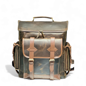 Mochila Unisex de Cuero Genuino Vintage para Portátil, Resistente al Agua, Multifuncional, de Gran Capacidad y Duradera - Product Image 1