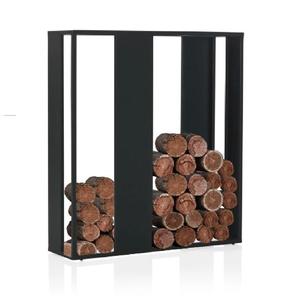 Customized Fire Pit <b>Log</b> Rack in Black Powder-Coated Iron With Durable Design, Perfect for Indoor Home or Restaurant Use - Product Image 1