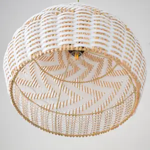 Best Seller Woven Cor Natural Rattan Luz Pingente para Casa Decor Home Decor Made in Vietnam