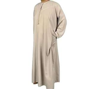 Thobe islamique marocain hommes quotidien couleur unie arabe design uni Thobes pour la prière Dubai Thobe pour hommes pour Thobe islamique émirati Premium - Product Image 1