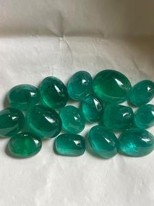 Belle pierre en vrac de cabochon d'émeraude zambienne pour les bijoux faits à la main - Product Image 2