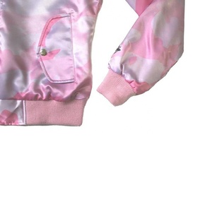 Bas prix hommes Sublimation Satin veste universitaire à manches longues 100% Polyester décontracté unisexe veste respirant Bomber veste pour hommes - Product Image 5