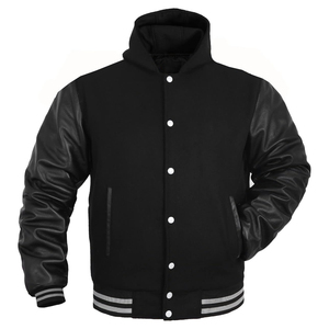 Chaqueta Varsity con Cuello Alto y Revestimiento Moderno para Hombre, Precio Económico al por Mayor, Chaqueta de Invierno con Logotipo Frontal Elegante, 100% Lana - Product Image 6