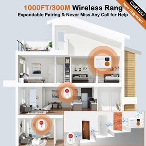 Daytech không dây người chăm sóc máy nhắn tin hệ thống nhà dưỡng lão khẩn cấp cuộc gọi rung SOS chuông hiển thị kỹ thuật số Hệ thống gọi điện thoại máy nhắn tin - Product Image 5