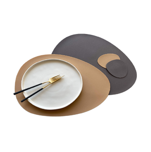 <b>Leather</b> Luxury Table Stone Mat Placement Mats for Dining Table <b>Placemat</b> for Christmas and Look Design Piece with at Best Price - Product Image 1