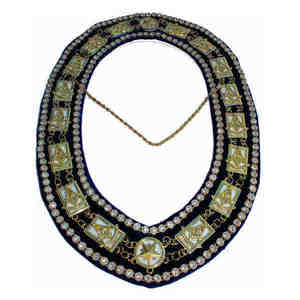 Collier maçonnique, collier maçonnique lourd, broderie dorée, produits de régalias maçonniques de la loge et des degrés - Product Image 4