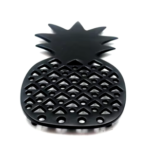 Fancy Metal Pineapple Design Trivets Tableware Use Countertop Restaurant & Hotel <b>Table</b> Decor <b>Matte</b> Black Finished Trivets - Product Image 1