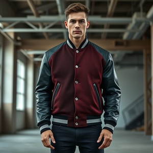 Veste d'université fabriquée au Pakistan avec manches en satin, doublure imprimée à l'intérieur, disponible dans toutes les tailles, fournisseur OEM, bon prix - Product Image 6