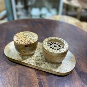 Quemador tradicional Bakhoor Quemador de incienso de madera y acrílico Quemador de incienso de madera de la mejor calidad para decoración del hogar de la India - Product Image 1