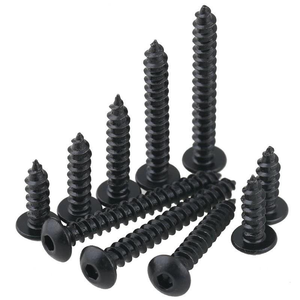 Tornillo Autorroscante de Cabeza Redonda Hexagonal Métrica M6 M8 de Acero Inoxidable 304 Negro - Product Image 1
